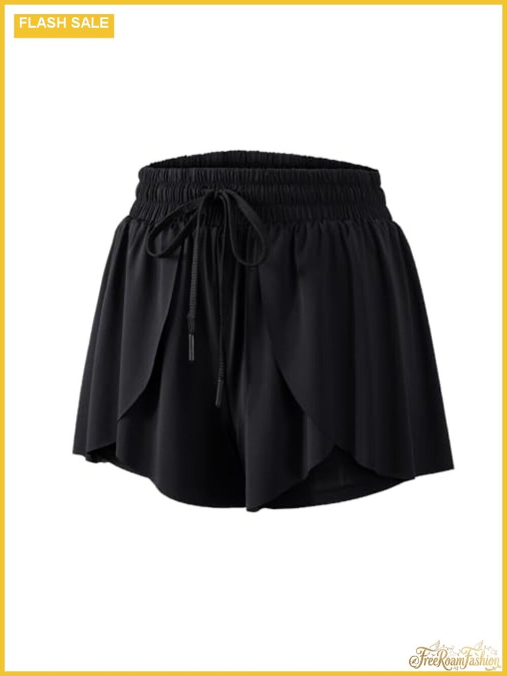 2-in-1 Flowy Running Shorts Butterfly Skort with Pockets